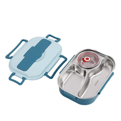 Thermal Lunch Box with 4 Compartments, Stainless Steel